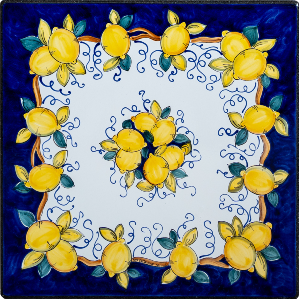 Tavolo in pietra lavica limoni fascia